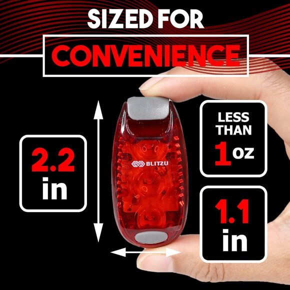 4 Pack LED Safety Light, Clip on Reflective Gear Lights for Walking at Night, Ru - Picture 6 of 9